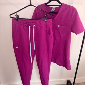 Women's Purple Scrub Set